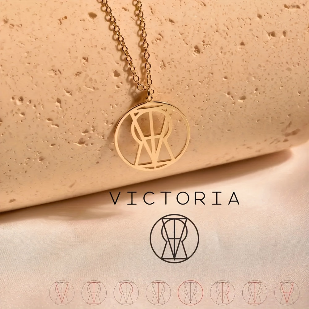 Goudkleurige monogramhanger met een naam