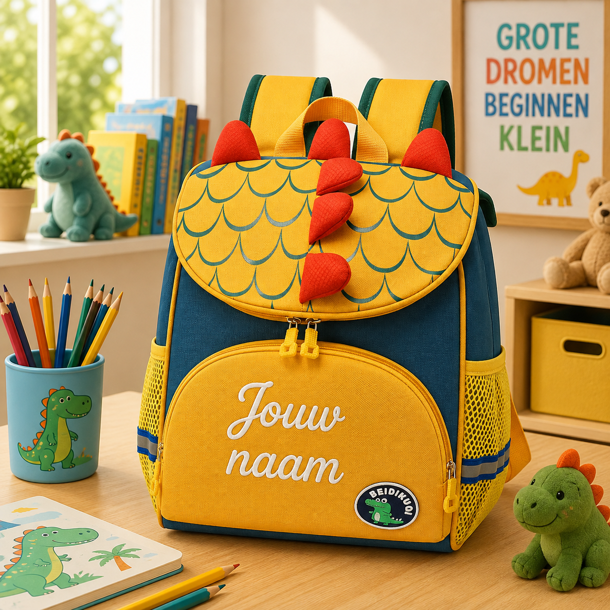 Gepersonaliseerde Dinosaurus Rugzak met Naam