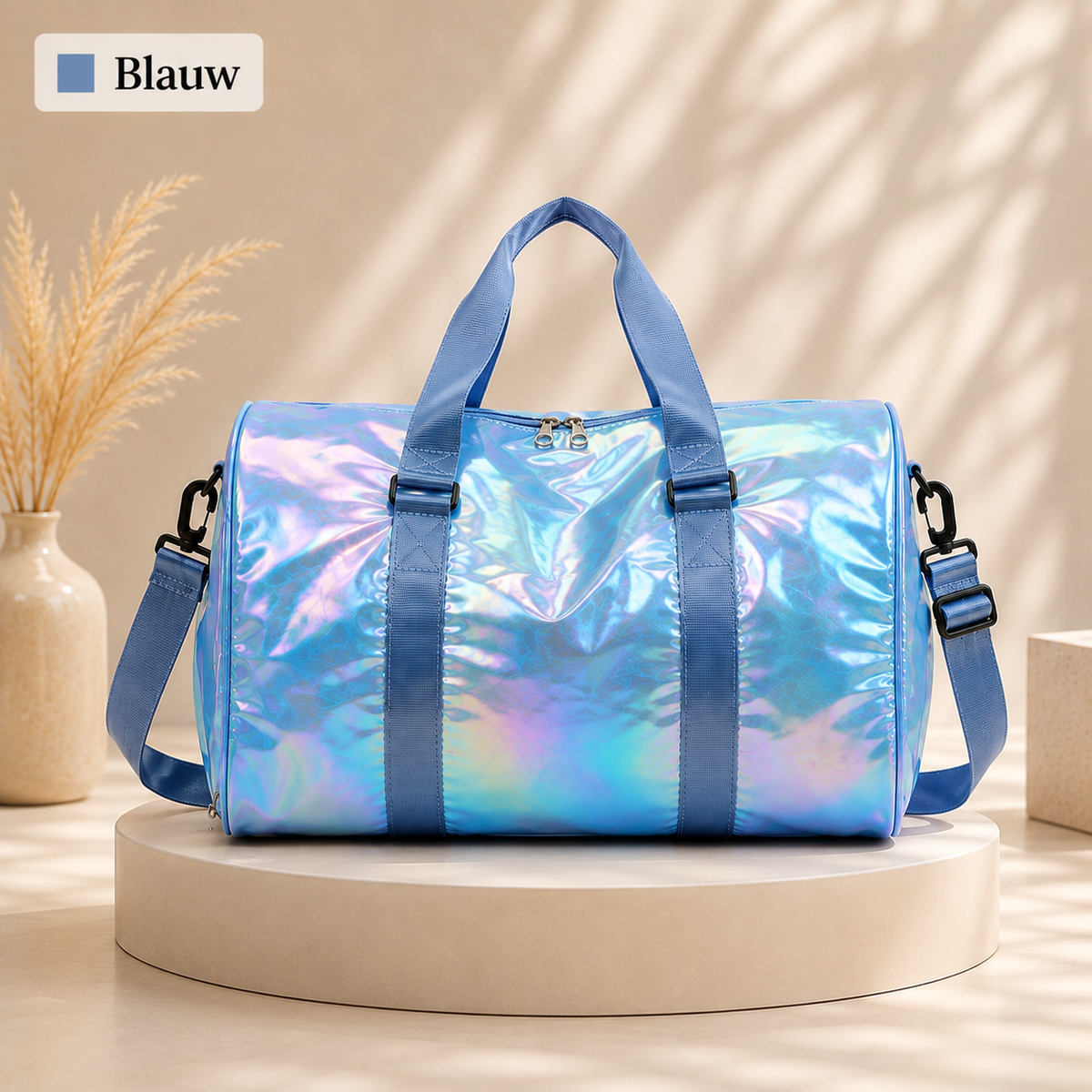 Gepersonaliseerde Parelmoer Metallic Reistas - Weekendtas