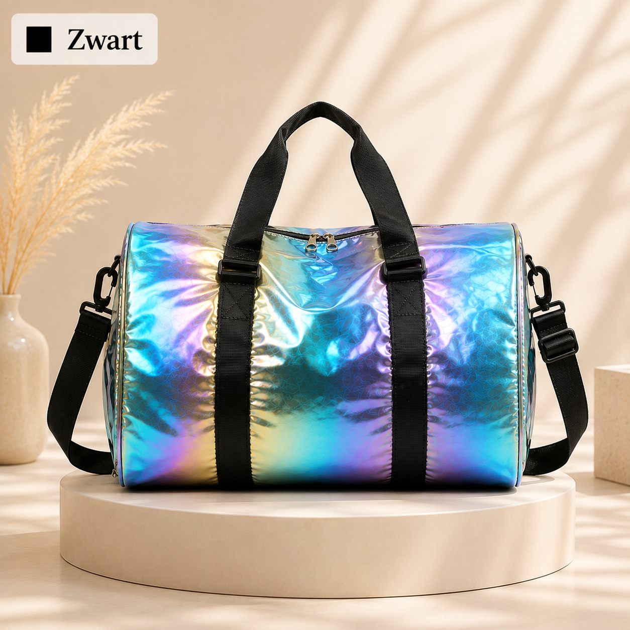 Gepersonaliseerde Parelmoer Metallic Reistas - Weekendtas