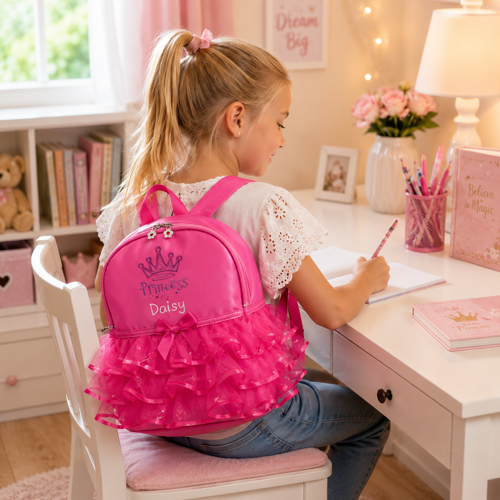 Gepersonaliseerde Prinsessen Rugzak met Tule en Naam