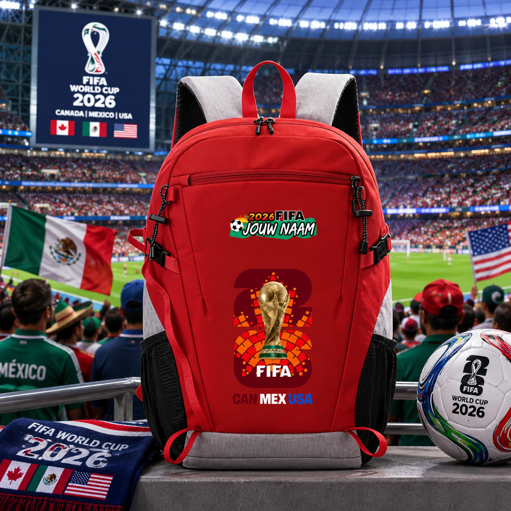 Gepersonaliseerde WK 2026 Rugzak met Naam - VS, Mexico & Canada Fan Rugzak